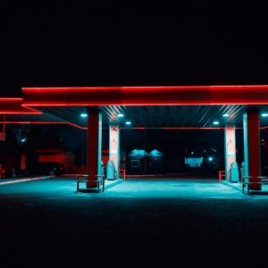 highlighting urban air pollution and industrial impact.